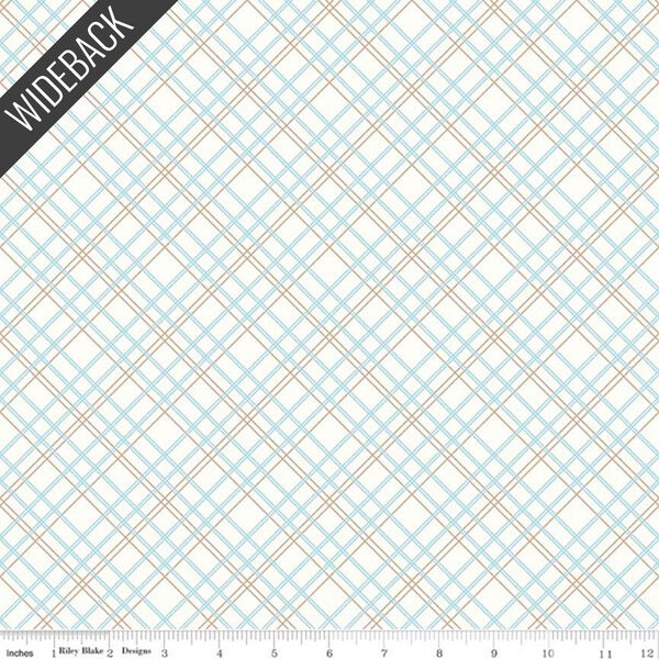 Plaids Wideback in Aqua