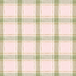 Ticking Plaid in Vintage Pink