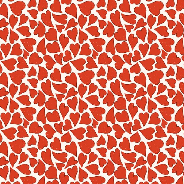 Love Hearts in Valentine Red