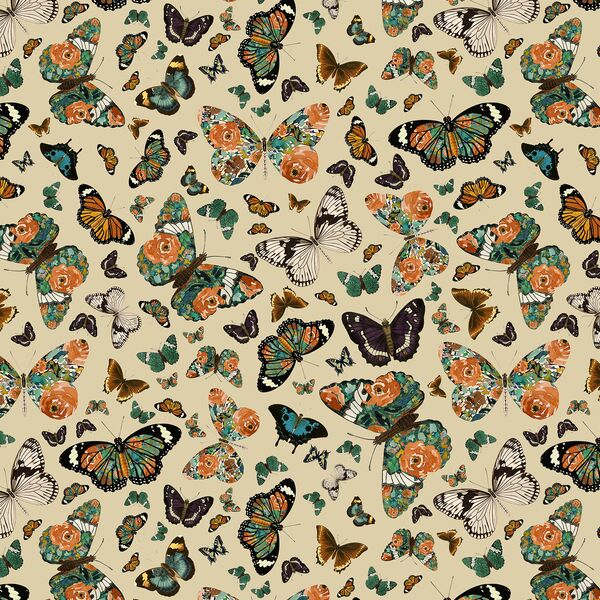 Small Autumn Butterfly in Soft Taupe
