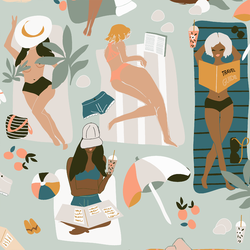 Beach Babes in Sage Vintage