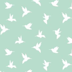 Hummingbird Silhouette in Mint