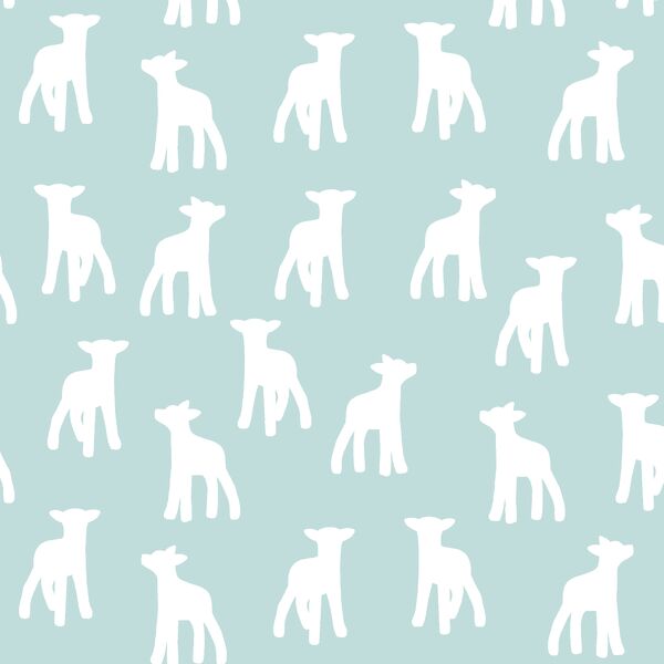 Lamb Silhouette in Glacier Blue