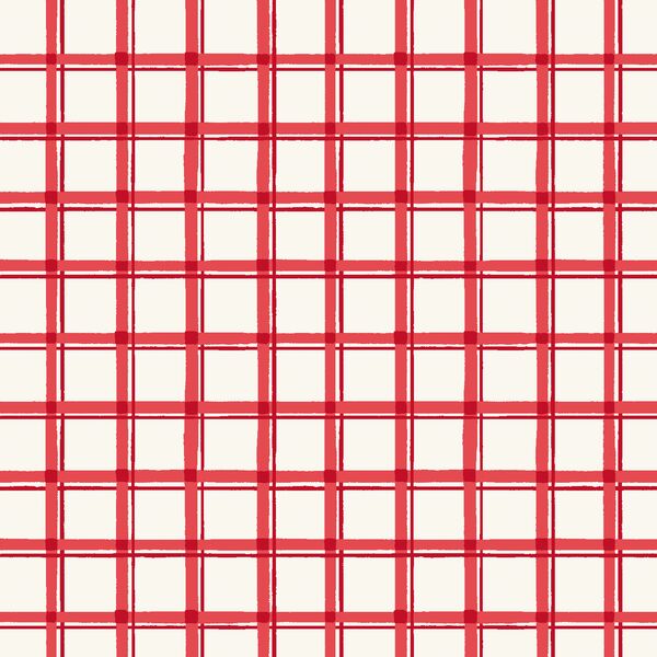 Window Pane Check in Cayenne Red