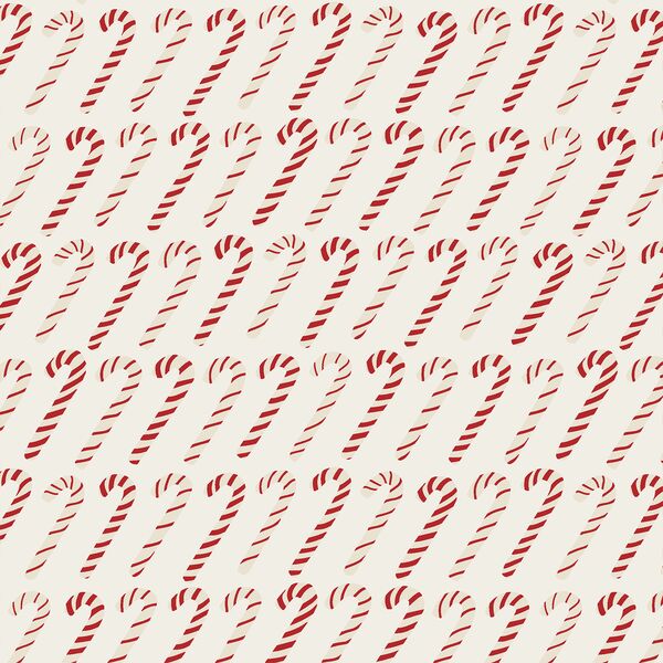 Merry Candy Canes in Christmas Red