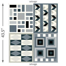 Practice Quilting Panel in Stonework