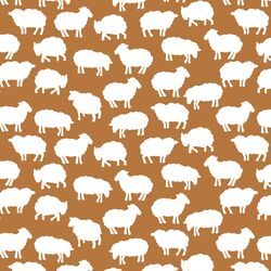Sheep Silhouette in Ginger