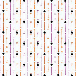Skull Stripe in White Multi