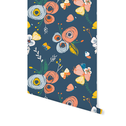 Floral in Blue Horizon
