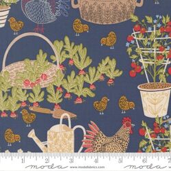 Chicken Garden in Denim