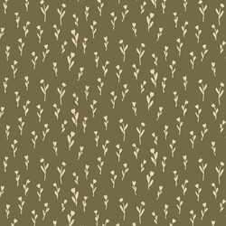Silhouette Bloom in Birch on Olive