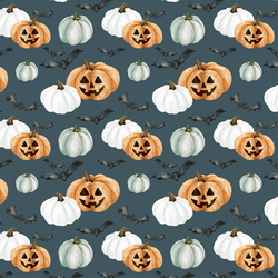 Small Jack-O-Lanterns in Orange and Midnight Blue