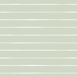Stripe in White on Light Sage