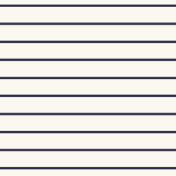 Sailor Stripe in Evening Navy on Cream