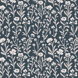 Wildflowers in Midnight Navy