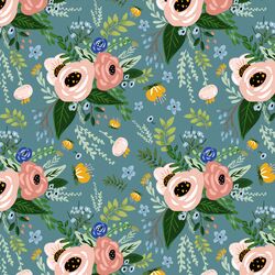 Large Summer Woodland Garden in Blue