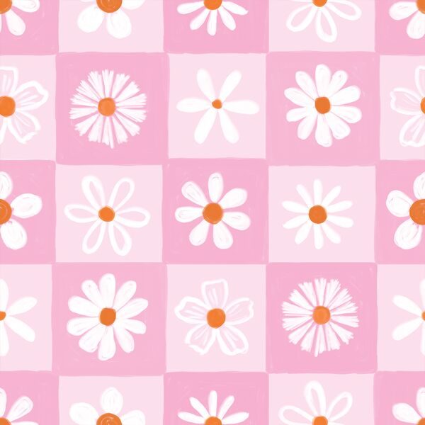 Large Daisies in Purple Orchid