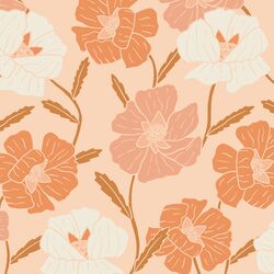 Large Poppy Floral in Frosted Pink