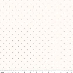 Bee Cross Stitch in Tea Rose on Cloud