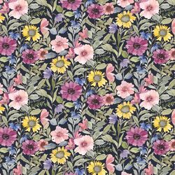 Little Flower Press in Navy Blue
