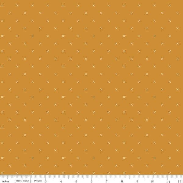 Bee Cross Stitch in Butterscotch