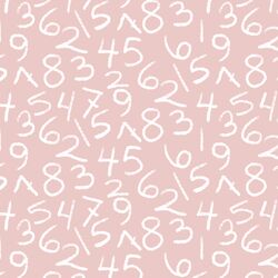 Tossed Numbers in Blush