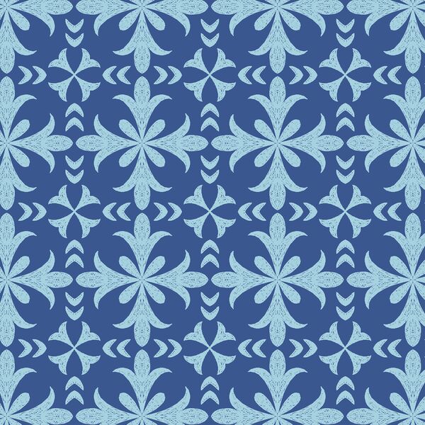 Block Print in Blue Jay