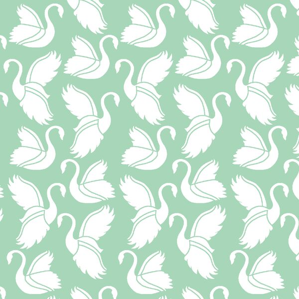 Swan Silhouette in Seaglass