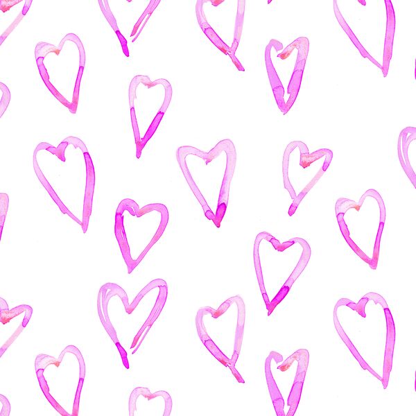 Large Hearts a Mess in Pink Taffy