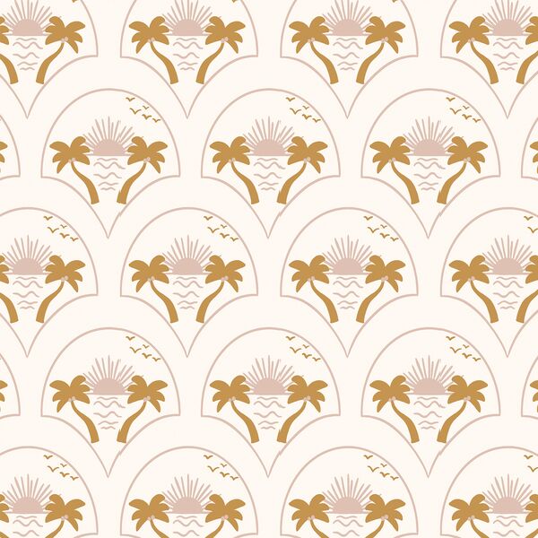Palm Trees in Golden Summer