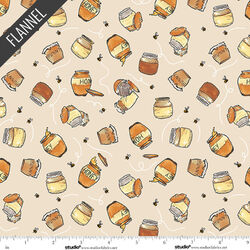 Honey Pots Flannel in Taupe