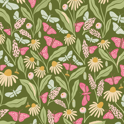 Butterfly Garden in Ivy Green