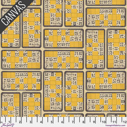 Yellow Numbers Canvas in Yellow