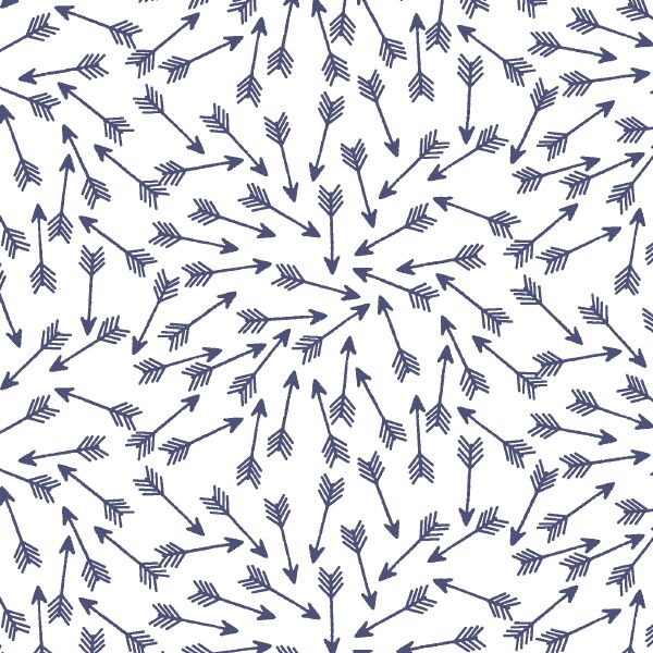 Arrows in Indigo on White