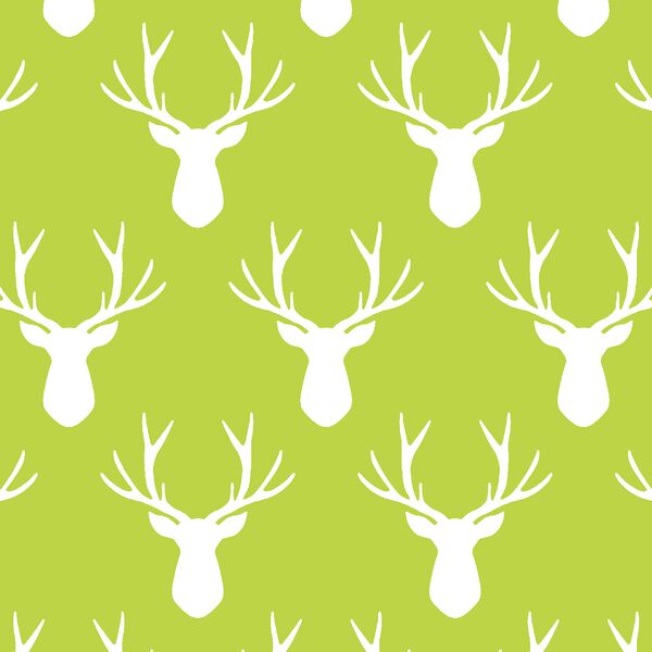 Stag Silhouette in Lime
