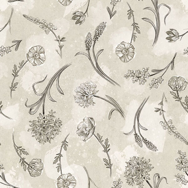 Tossed Floral in Cream