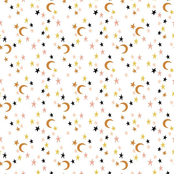 Small Moonlit Stars in White