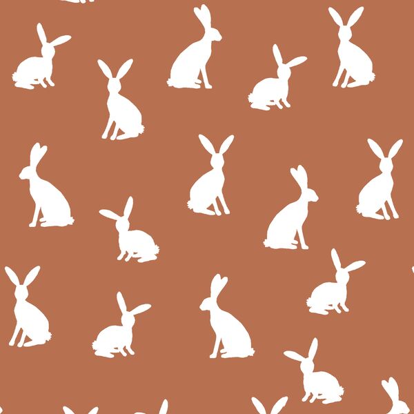 Cottontail Silhouette in Terracotta