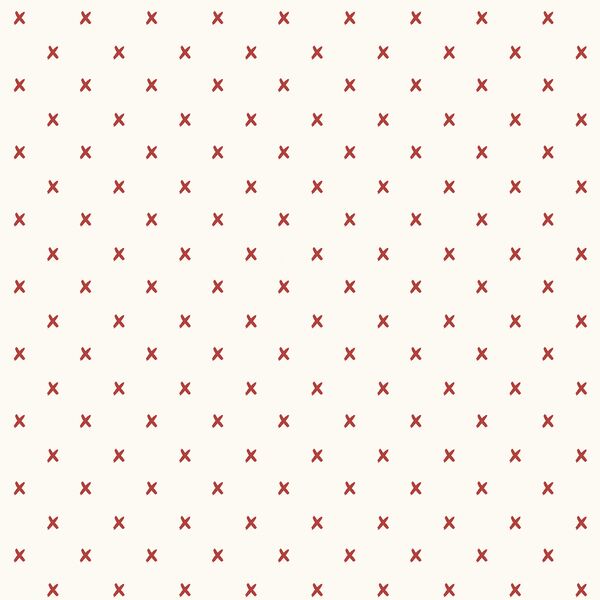 Kisses in Red on Cream