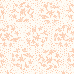 Floral Dot Silhouette in Soft Blush on Ivory