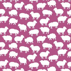 Sheep Silhouette in Azalea