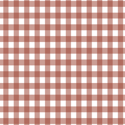 Winter Gingham in Berry Red on White