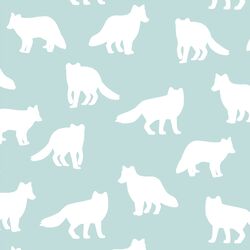 Fox Silhouette in Glacier Blue