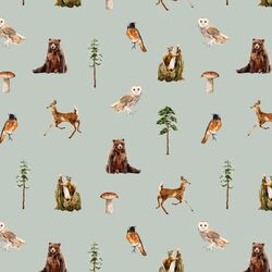 Wild Fauna in Misty Green