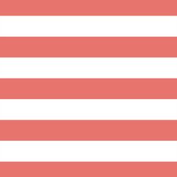 Horizontal Play Stripe in Living Coral