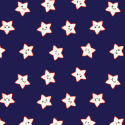 Kawaii Stars in Navy