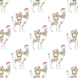 Little Festive Llama in White
