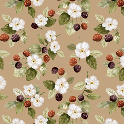 Raspberry Garden in Light Gold
