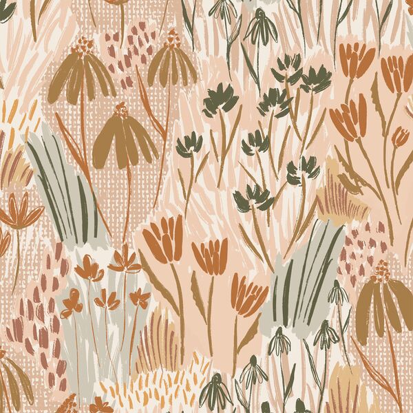 Large Forest Floral in Cookies and Cream