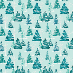 Little Frosty Forest in Aqua